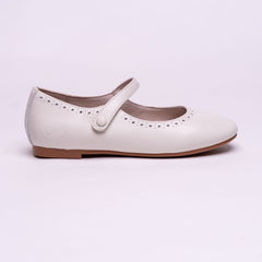 Solyse Bloom perforated girls leather Mary Jane shoe